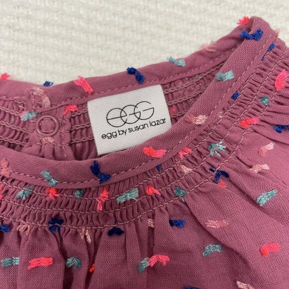 Egg Swiss Dot Lightweight Romper - Picture 4 of 7